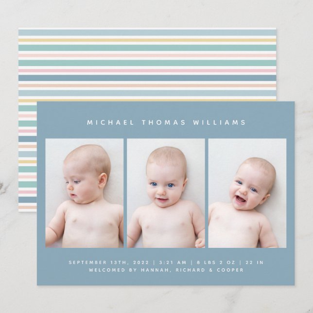 BABY BIRTH-ANKÜNDIGUNG (Vorne/Hinten)