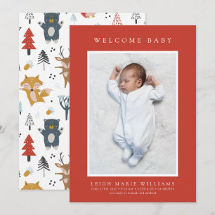 BABY BIRTH ANKÜNDIGUNG VON Waldtieren