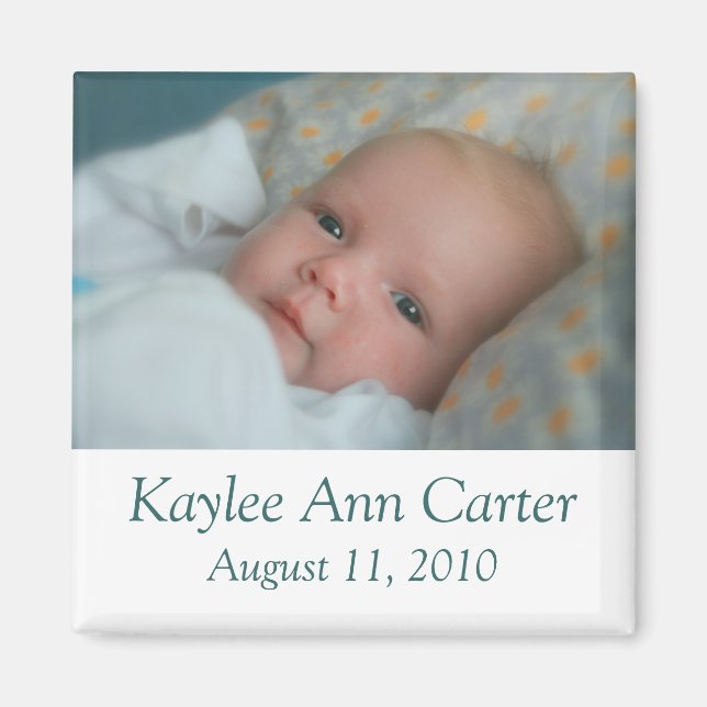 Baby Birth Announcement Magnet (Vorne)