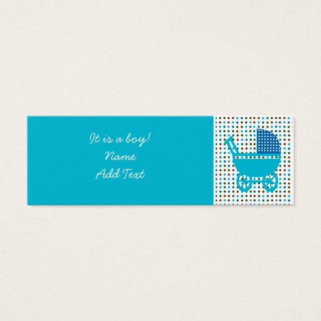 Baby Birth Announcement Minicard (Vorderseite)