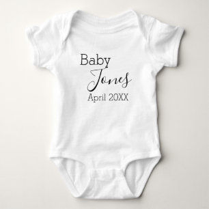 Baby Birth Announcement Reveal Baby Bodysuit Strampler