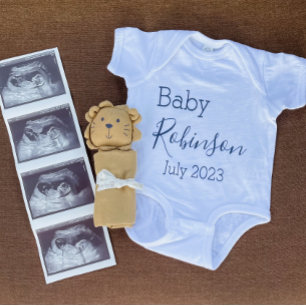 Baby Birth Announcement Reveal Baby Strampler