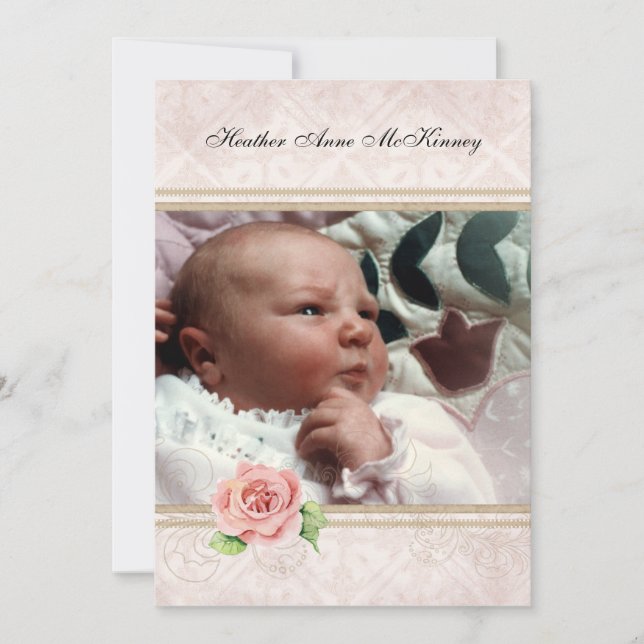 Baby Birth, Girl Announcement - Unsere kleine Prin Ankündigung (Vorderseite)