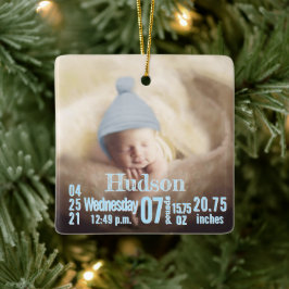 Baby Birth Stats Birth Record Weihnachtsgebäck Fot Keramikornament