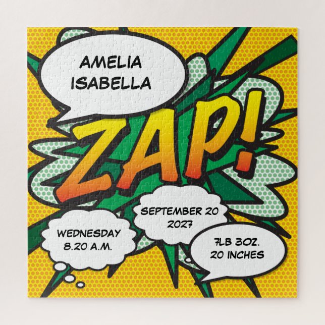 Baby Birth Stats Comic Buch Pop (Vertikal)