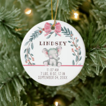 Baby Birth Stats Girl Foto Baby's 1. Christmas