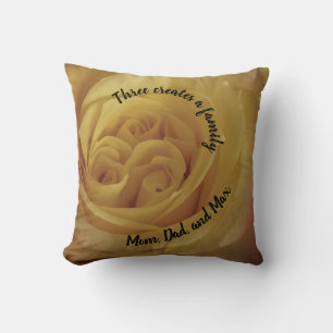 Baby Birth Stats Yellow Rose Foto Blume Kinderzimm Kissen