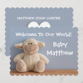 Baby Birth Welcome Card Baby Name Einladung