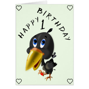 Baby Birthday Card Little Love Bird - Personalisie