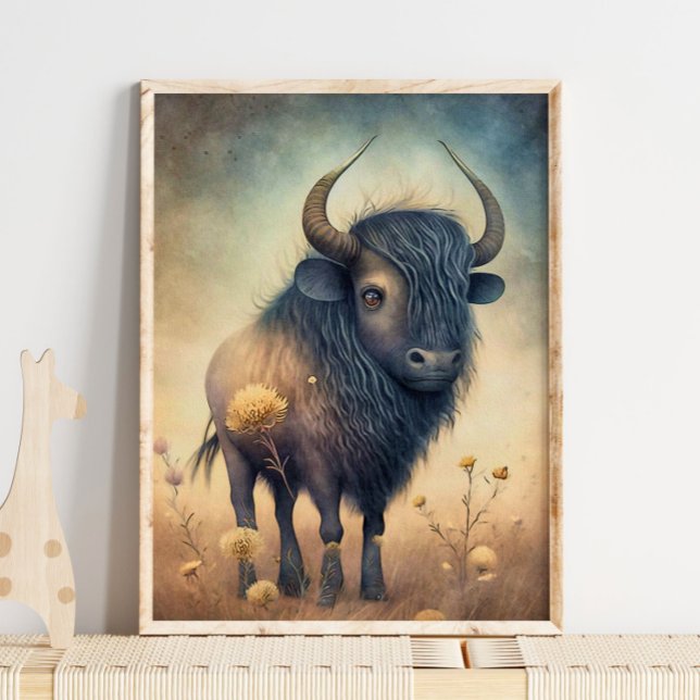 Baby Bison African Animal | Bison Wall Print Poster (Von Creator hochgeladen)