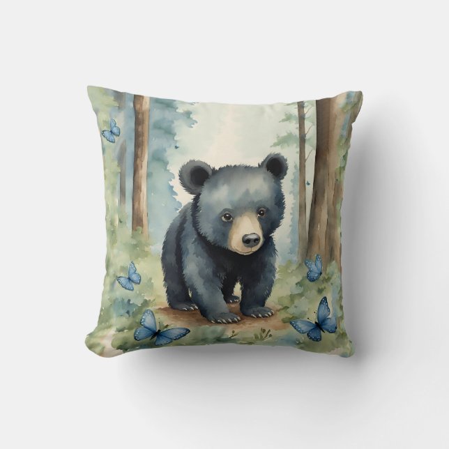Baby Black Bear Boys Kissen (Vorderseite)