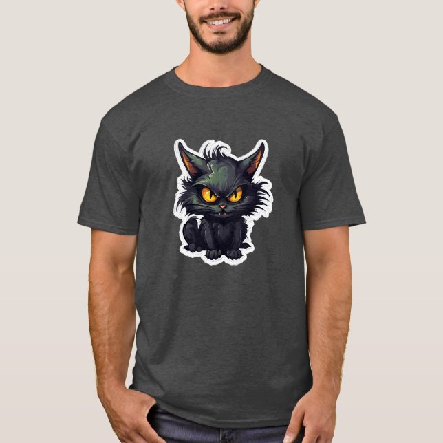 Baby Black Cat Design - Dark T - Shirt (Vorderseite)