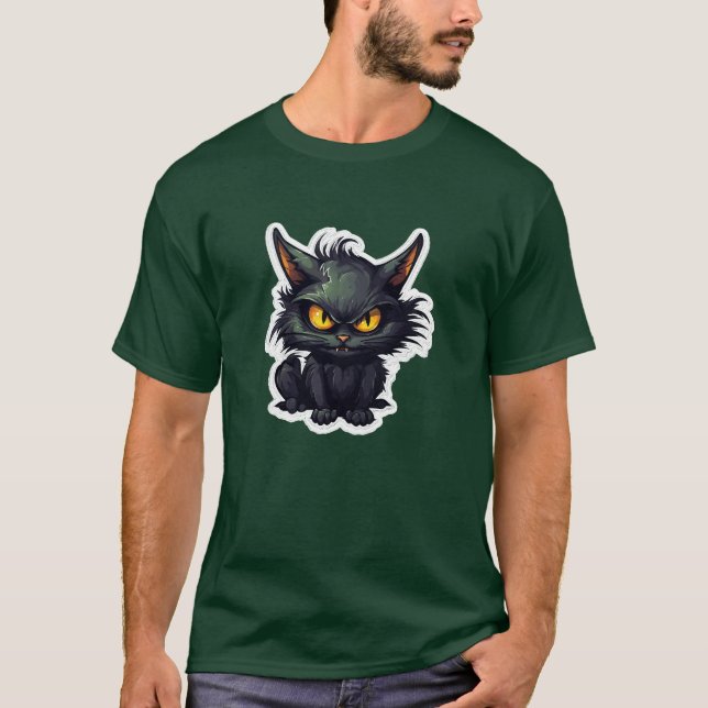 Baby Black Cat Design - Dark T - Shirt (Vorderseite)