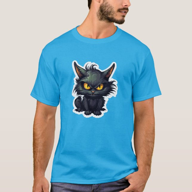 Baby Black Cat Design - Dark T - Shirt (Vorderseite)