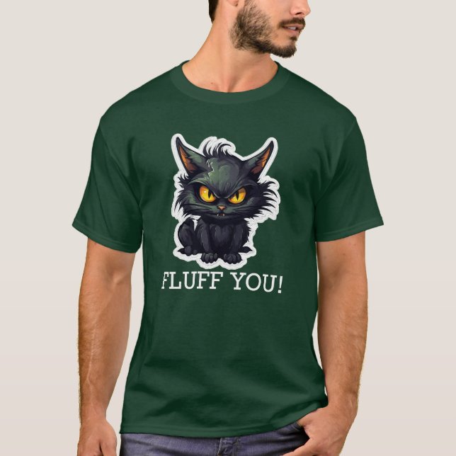 Baby Black Cat Design - Dark T - Shirt (Vorderseite)
