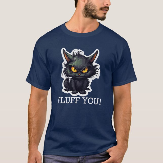 Baby Black Cat Design - Dark T - Shirt (Vorderseite)