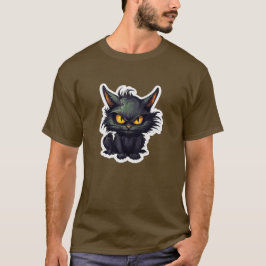 Baby Black Cat Design - Dark T - Shirt