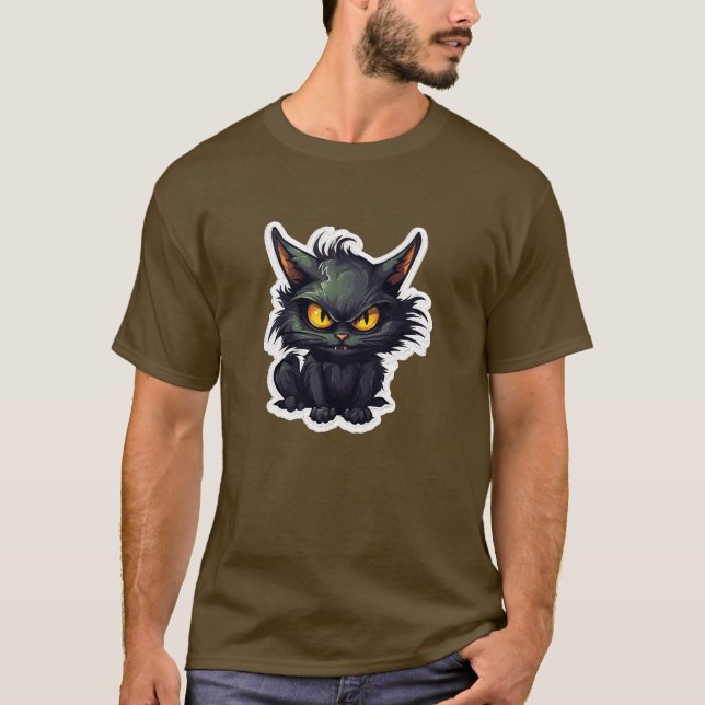 Baby Black Cat Design - Dark T - Shirt (Vorderseite)