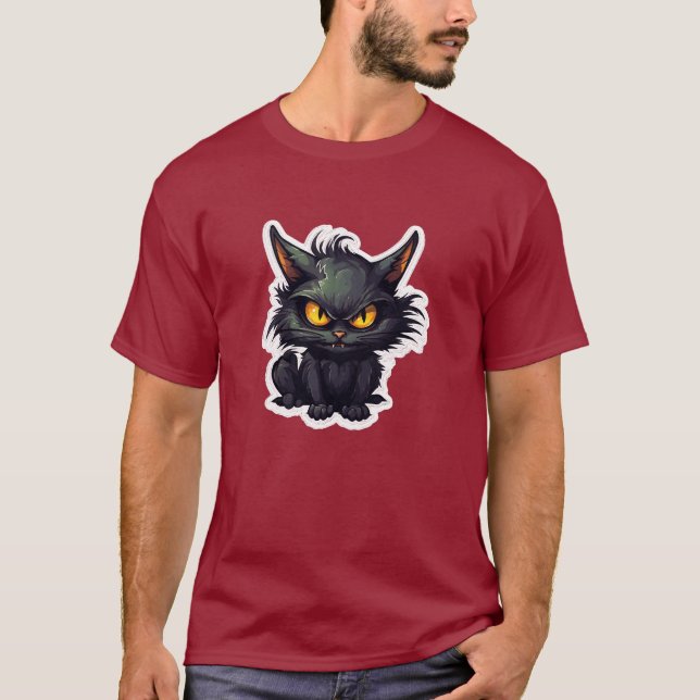 Baby Black Cat Design - Dark T - Shirt (Vorderseite)