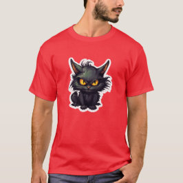 Baby Black Cat Design - Dark T - Shirt