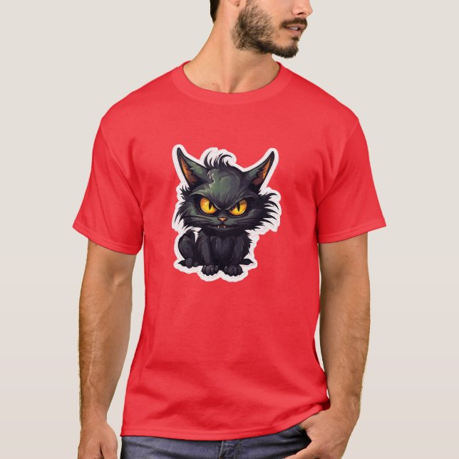 Baby Black Cat Design - Dark T - Shirt (Vorderseite)