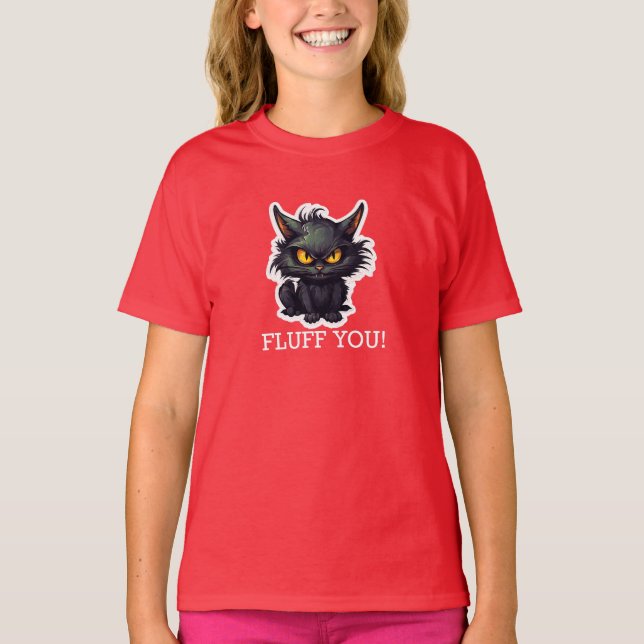 Baby Black Cat Design - Girls' Basic-T - Shirt (Vorderseite)