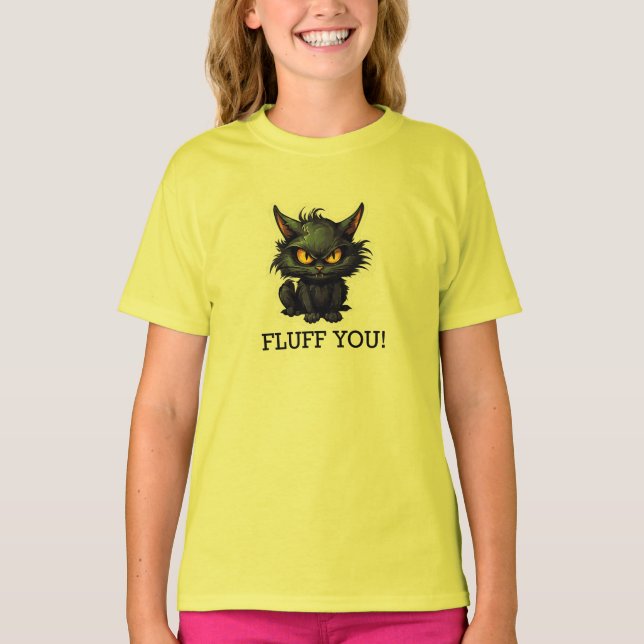 Baby Black Cat Design - Girls' Basic-T - Shirt (Vorderseite)