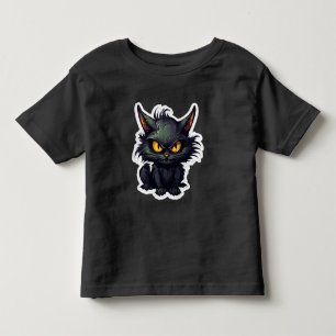 Baby Black Cat Design - Kleinkind Fine Jersey T-Sh T-shirt