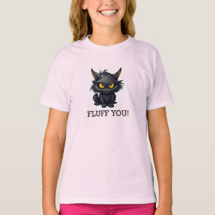 Baby Black Cat Design - T-Shirt de base pour fille