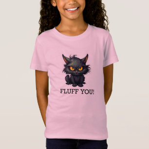 Baby Black Cat Design - T-Shirt de Jersey fin pour
