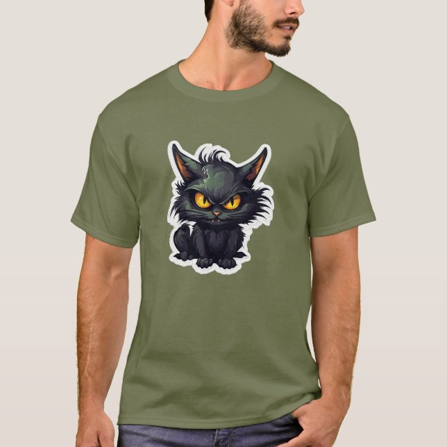 Baby Black Cat Design - T-Shirt foncé de base (Devant)