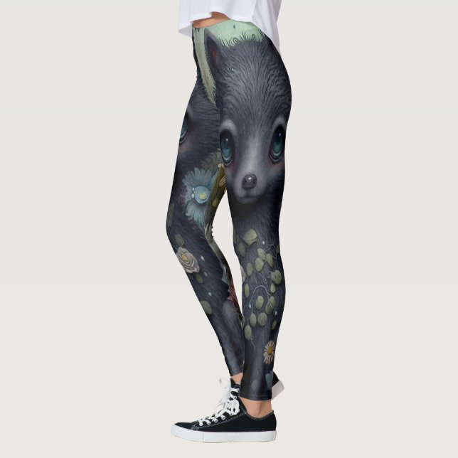 Baby Black Wolf Leggings - Niedlich (Links)