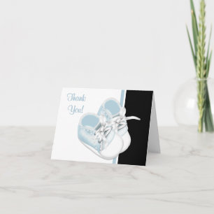 Baby-Blau Baby-Schuhe Dankeskarten Dankeskarte