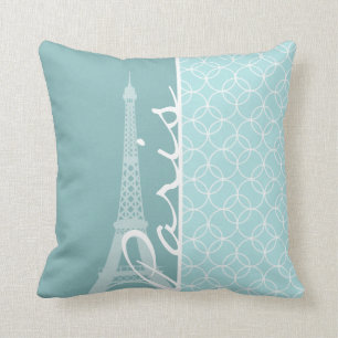 Baby-Blau-Eiffelturm; Paris Kissen