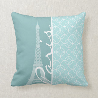 Baby-Blau-Eiffelturm; Paris Kissen