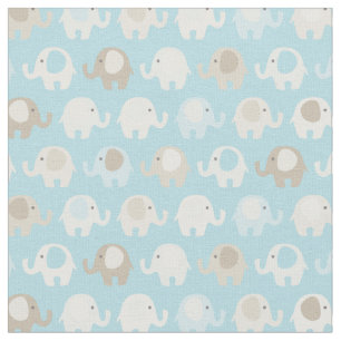Baby-Blau-Elefant-Muster Stoff