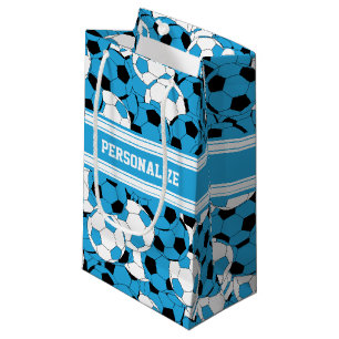 Baby-Blau-Fußball-Collage Kleine Geschenktüte