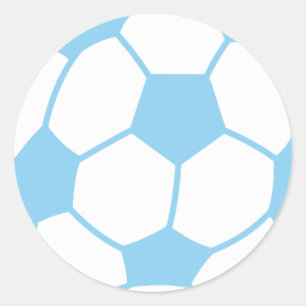 Baby-Blau-Fußball Runder Aufkleber