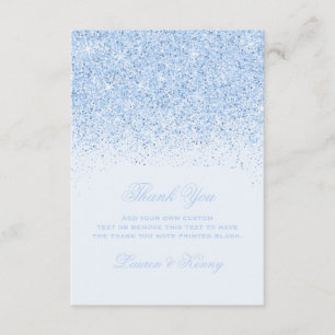 Baby-Blau-Glitzer danken Ihnen Karten
