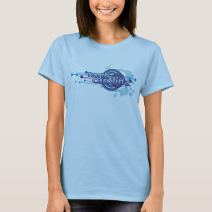 Baby-Blau-grafischer Kreis-Nord-CarolinaT - Shirt