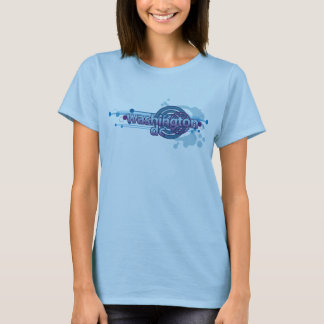 Baby-Blau-grafischer Kreis-Washington DC-T - Shirt