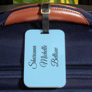 Baby Blau & Schwarzer Hingucker Gepäckanhänger