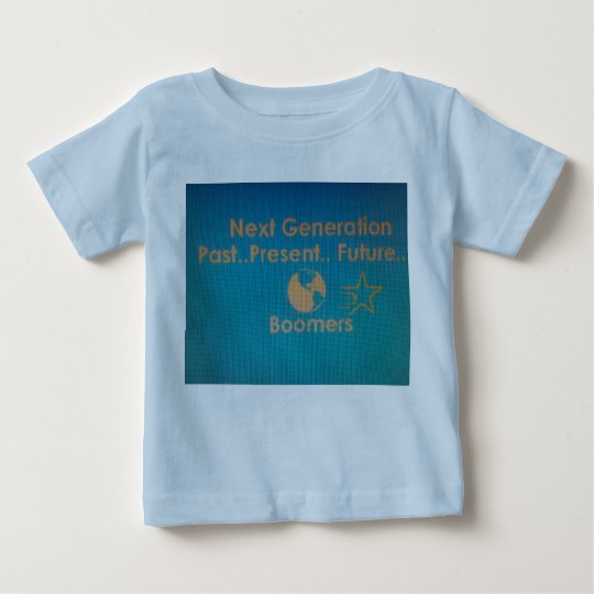 Baby-Blau-T-Stück mit aquamarinem Logo Baby T-shirt