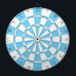 Baby blau und weiß dartscheibe<br><div class="desc">Baby Blue and White Dart Board</div>