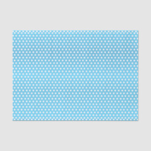 Baby-Blau-und Weiß-Tupfen Seidenpapier
