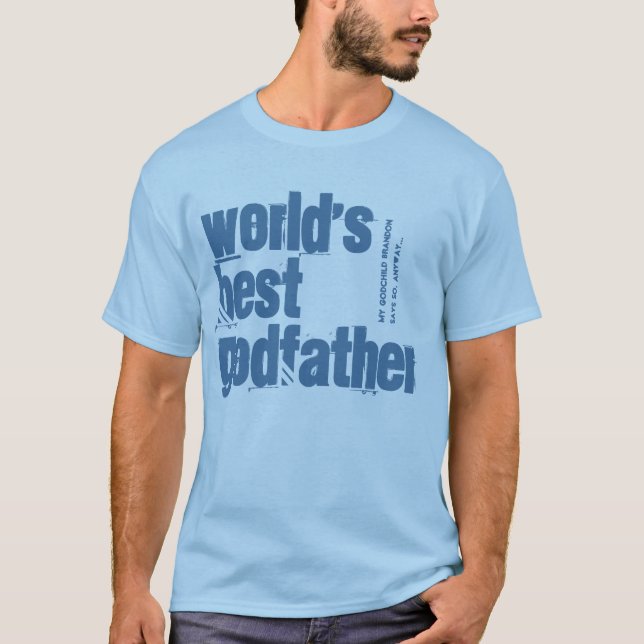 Baby-Blau V204E der PATE der Welt bestes T-Shirt (Vorderseite)