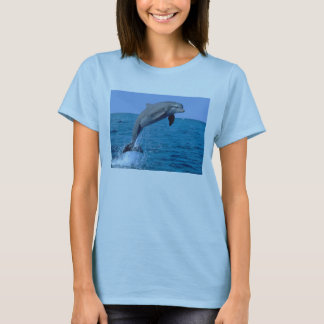 Baby-Blaudelphinfrauen-Mediumt-shirt T-Shirt