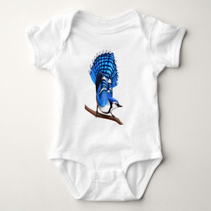 Baby-Blauhäher-Vogel-Shirt Baby Strampler