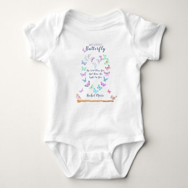 Baby Blessing Butterfly Herz Strampler (Vorderseite)