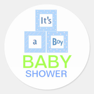 Baby Blocks Baby Dusche Runder Aufkleber